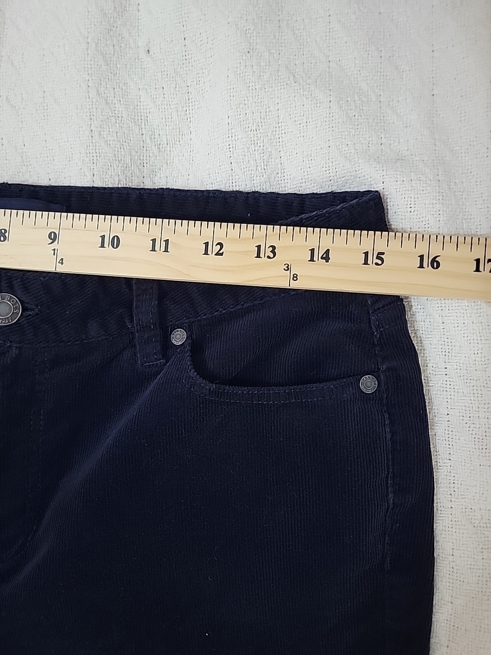 Talbots Womens Heritage Corduroy Jeans Pants Sz 8 Blue Mid Rise Straight Leg EUC - Picture 5 of 8